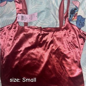Velvet Burgundy Crop Top